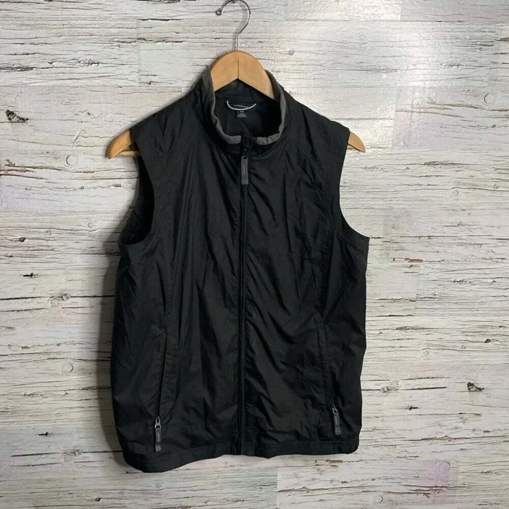 Lands end black vest athletic  size small